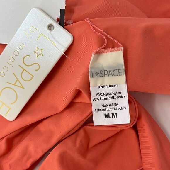 L Space Lynn Ruffled Top and‎ Sandy Bottom in Coral Size Medium - Picture 8 of 8